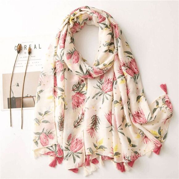2/$30 Gorgeous Ladies Floral Scarf - Picture 2 of 6